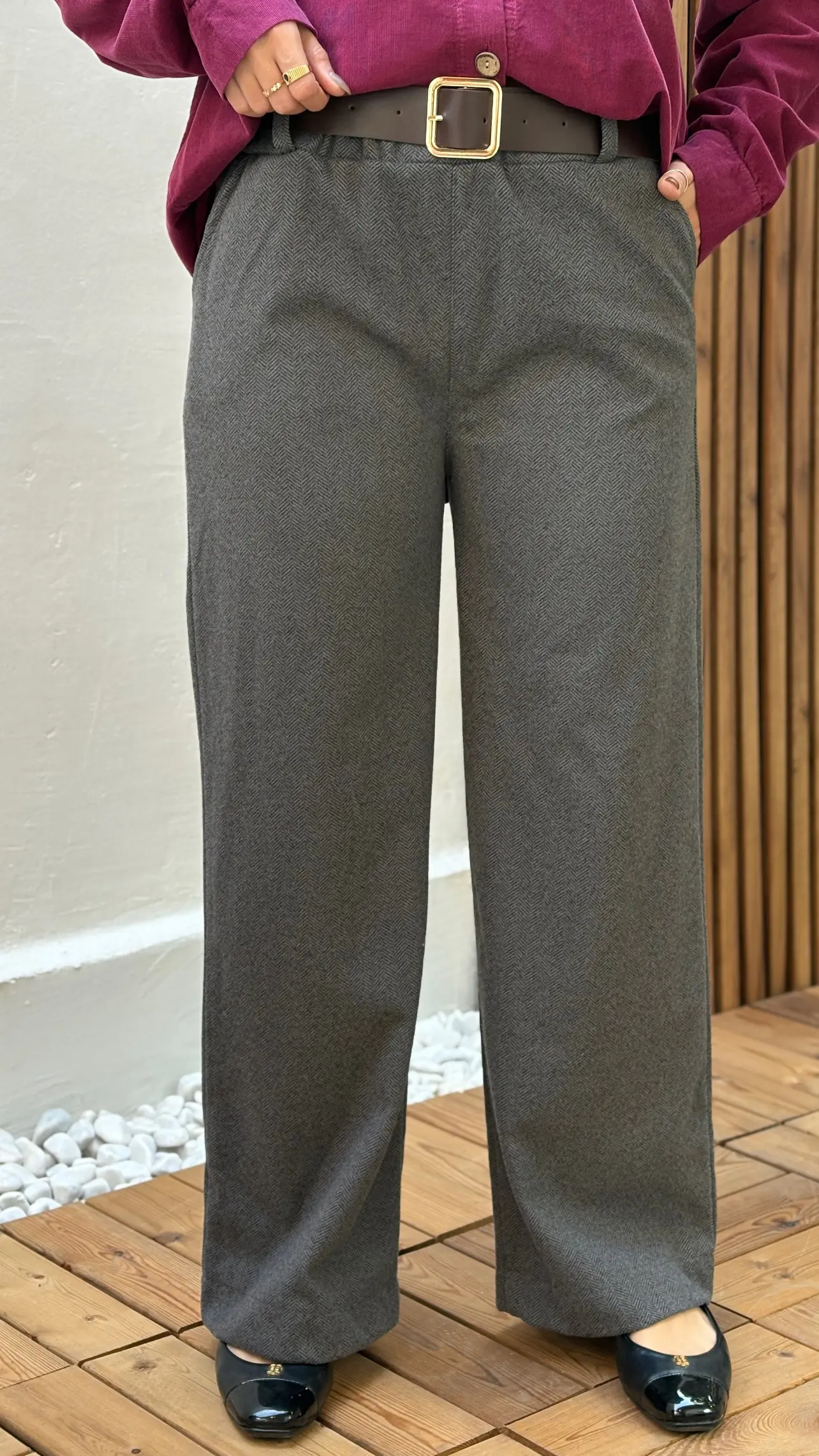 شلوار فوتر کمربنددار ایتالیایی